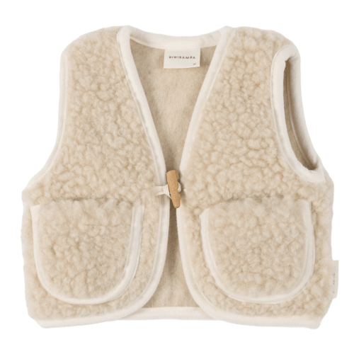 BINIBAMBA Peanut Merino Wool Snugglevest: 0-6M