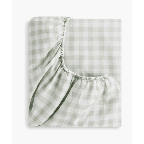 Picnic Gingham Crib Sheet - Green