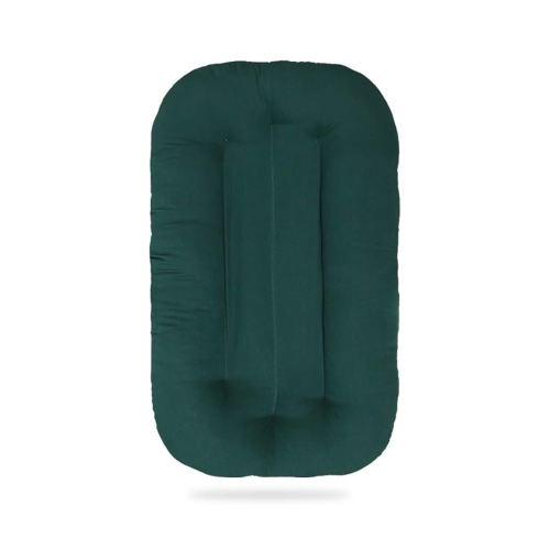 Multifunctional Newborn Baby Lounger, Organic Cotton Infant Nest 0–18M – Portable Breathable 3D Fiber Filling, Machine-Washable (Green)