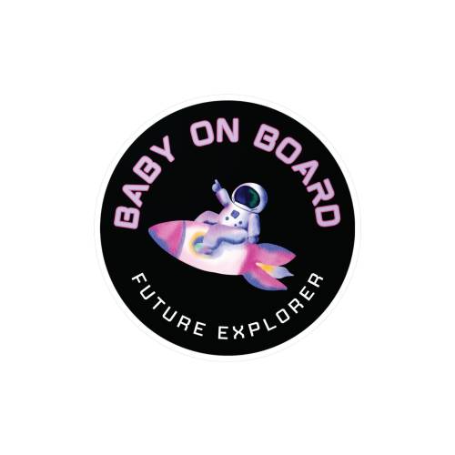 Baby on Board Decal - Mom Car Decal - Vinyl Sticker - Water-Resistant - Customizable - Baby Shower Gift | SPACE COLLECTION