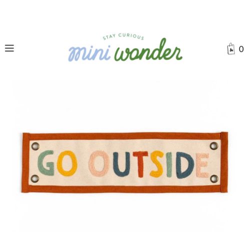 Go Outside Embroidered Banner - Rainbow – Alice & Wonder