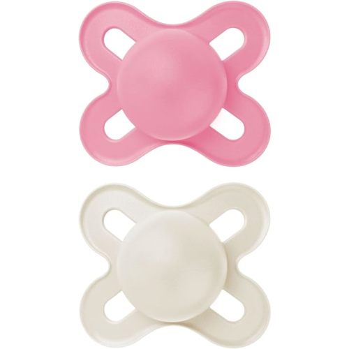 MAM Original Start Matte Newborn Baby Pacifier, Best Pacifier for Breastfed Babies, Sterilizer Case, Girl, 0-3 Months (Pack of 2)