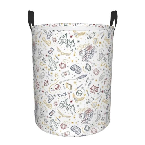 Movie Harry Potter Large Laundry Hamper Basket Durable Oxford Fabric Waterproof Portable With Handle For Family/Kids/Bathroom/Bedroom/Dorm Dirty Storage-Style 6-Medium