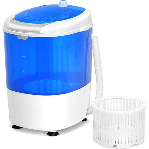 Giantex GX24977-PE, Mini Washer and Spinner Combo, 5.5lbs, Semi-automatic Compact Laundry Apartment Dorm RV Portable Washing Machine, 5.5 LBS Capacity