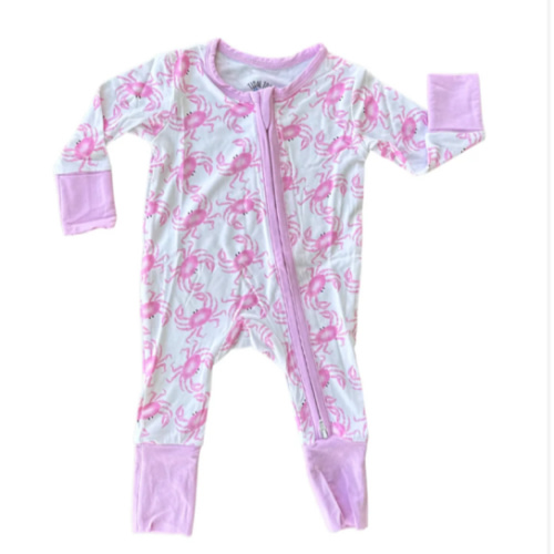 Carolina Crabs Pink Zippy Pajama – TidalTots