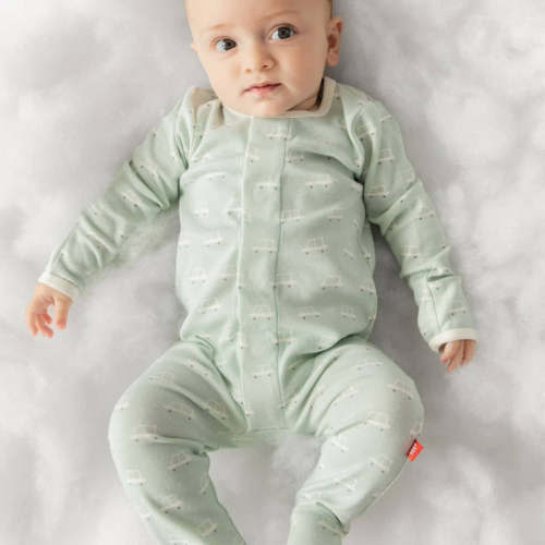 beep beep time for sleep organic cotton magnetic parent favorite footie