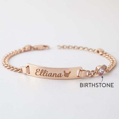 Baby Girl Bracelet, Kid Custom Gift, Custom Name Bracelet For Kid, Boy ID Bracelet Gold, Toddler Bracelet, Little Girl Gift Bracelet