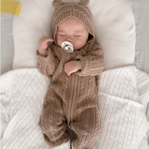 Baby Bear Jumpsuit - Acorn