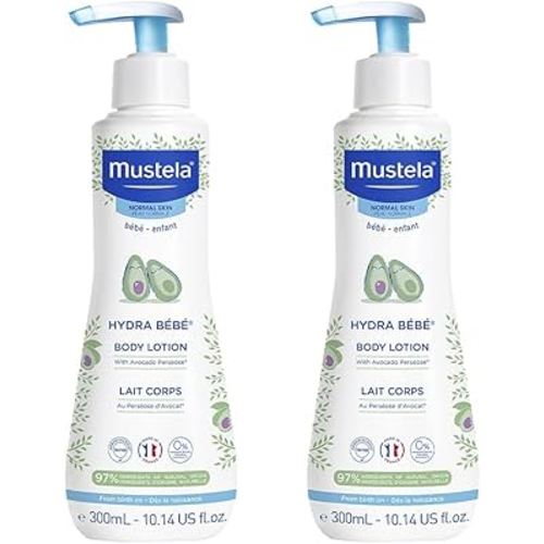 Mustela Hydra Bebe Body Lotion - Daily Moisturizing Baby Lotion with Natural Avocado, Jojoba & Sunflower Oil – Various Sizes