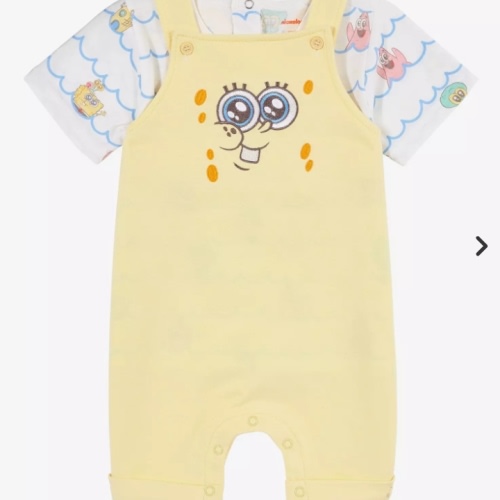 SpongeBob SquarePants Chibi SpongeBob Infant T-Shirt and Overall Set - BoxLunch Exclusive | BoxLunch