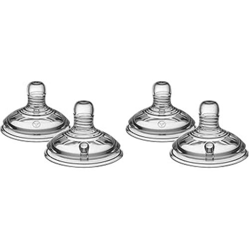 Tommee Tippee Closer to Nature Baby Bottle Feeding Nipple Replacement, Medium Flow, 3+ Months, Level 2 – 2 Count (Pack of 2)