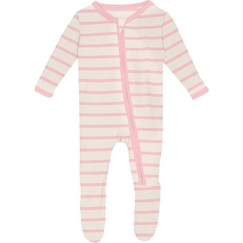 KicKee Baby Footie with 2 Way Zipper, Vicose from Bamboo Girl Baby Clothes Newborn