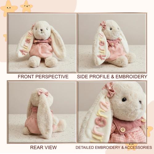 Personalized Bunny Plush: Nursery Rabbit Doll, Daycare Stuffed Animal, Baby Girl Shower Gift