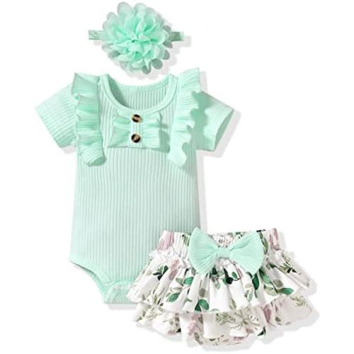 Aalizzwell Newborn Infant Baby Girls Summer Outfit