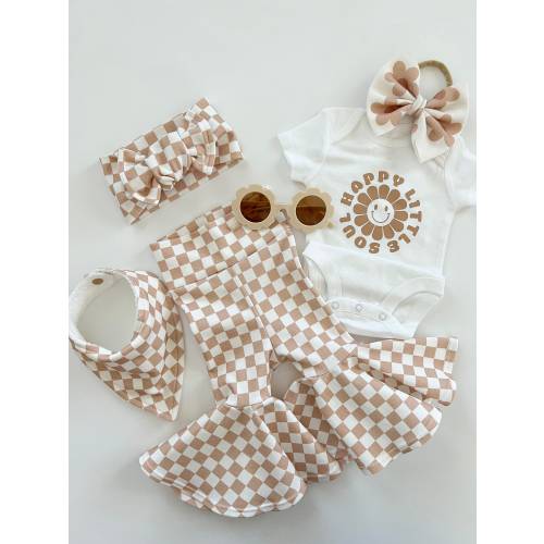 Boho Floral Bummies/Bell Bottoms, Floral Bummies, Checkered Bummies, Boho Baby Clothes, Baby Clothes, Romper