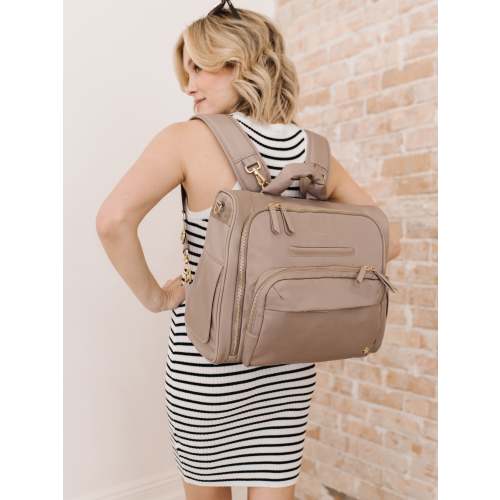 JuJuBe Signature Satchel Washable Diaper Bag - Taupe