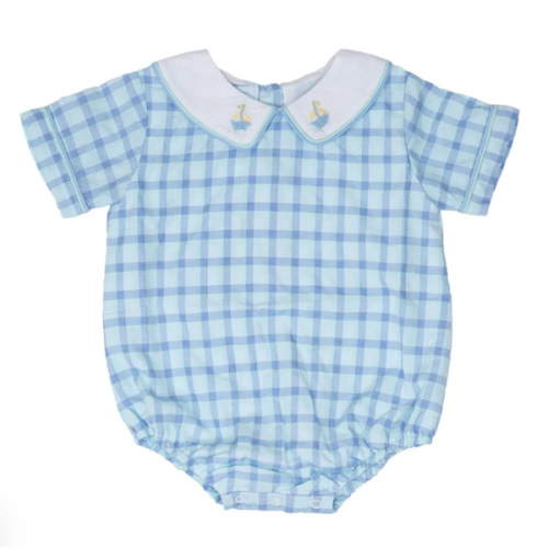 James Blue & Green Check Bubble (Infant)