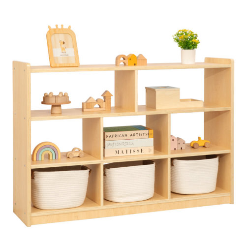Isabelle & Max™ Montessori Shelf 8-section Monier 31.5'' H X 44.6'' W Toy Storage | Wayfair