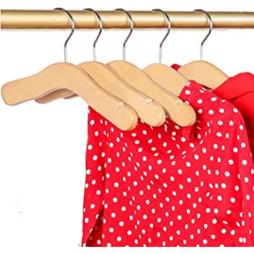 10pcs Children's Wooden Hangers Natural Wooden Kids Hanger Coat Clothes Toddler Hangers for Baby Clothes Closet,Pet Hangers(9.4 inches)