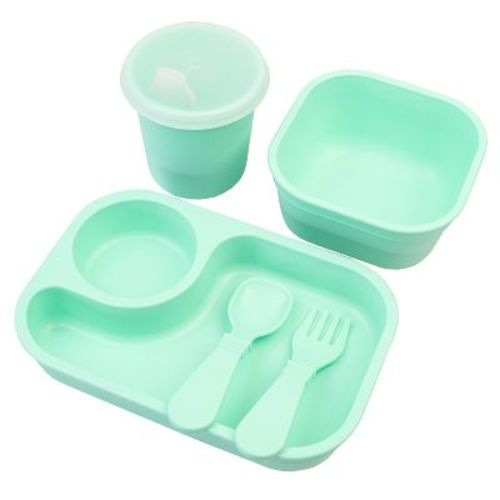 Re-play My First Food Dinnerware Set - Mint - 6ct