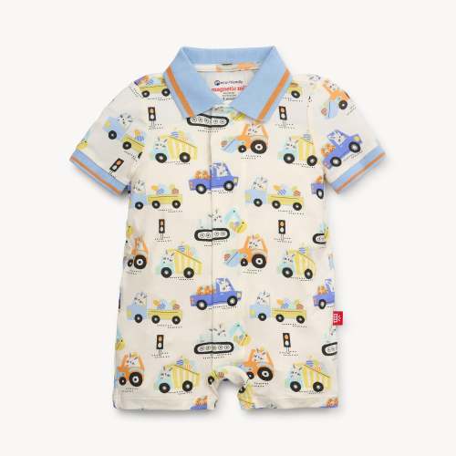 delivered with hare modal magnetic short sleeve romper – Magnetic Me