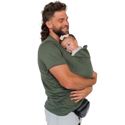 Lalabu The Dad Shirt | Hands-Free Baby Carrier for Dad with Kangaroo Pouch | Engineered for Bonding, Safety, & Comfort for Newborns Up to 15 Lbs. | CPSC Compliant