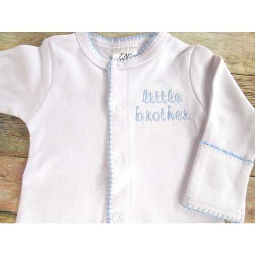 Little Brother Footie-Little Brother Romper-Newborn Baby Boy-Personalized Baby Footie-Newborn Baby Boy Footie-