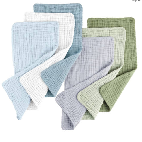 Amazon.com: Konssy Muslin Baby Burp Cloths 6 Pack, Soft Absorbent 100% Cotton Burping Clothes for Newborns, Baby Boys and Girls, Unisex : Baby