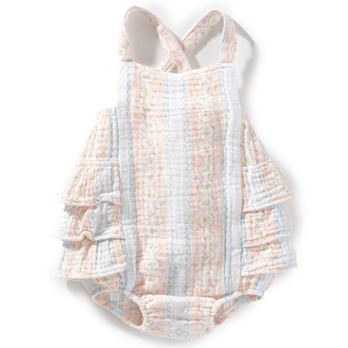 Angel Dear Baby Girls Ogee Floral Sunsuit Romper