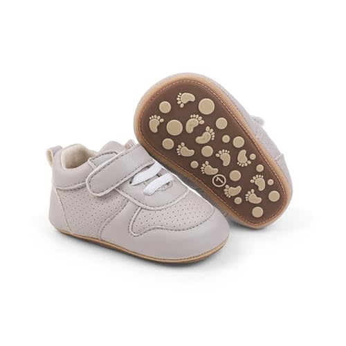 Clowora Unsex Baby Shoes Boys Girls Infant Sneakers Non-Slip Soft Rubber Sole Toddler Crib First Walker Lightweight Shoes