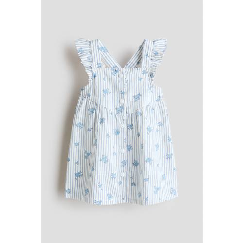 RUFFLE-TRIMMED COTTON DRESS