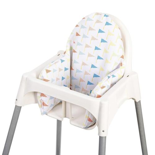 Inflatable Supporting Cushion for IKEA Antilop High Chair, Baby High Chair Cushion, Polyester Fabric Cover with Inflatable Cushion Insert (Flags)