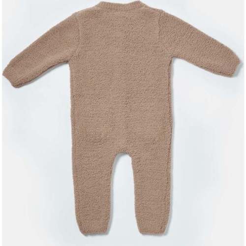 Fuzzy Long Sleeve Jumpsuit, Taupe - 7AM Enfant | Maisonette