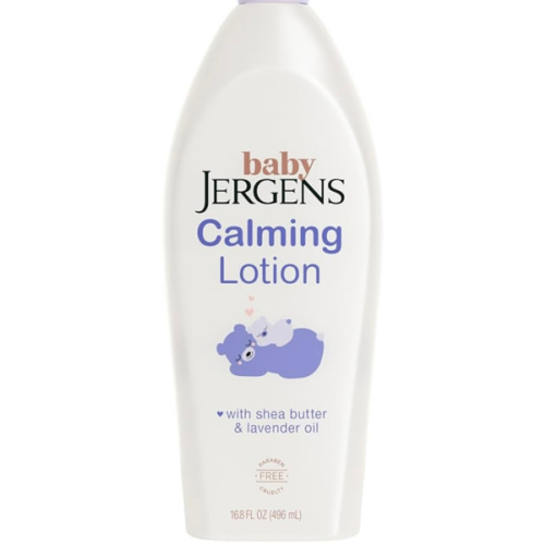 Jergens Baby Calming Lotion, Baby Calming Lotion, Lavender Baby Lotion, Baby Moisturizer with Shea Butter and Lavender Oil, 16.8 Fl Oz