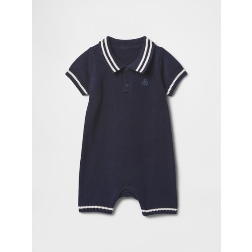 Baby Sweater Polo Shorty One-Piece