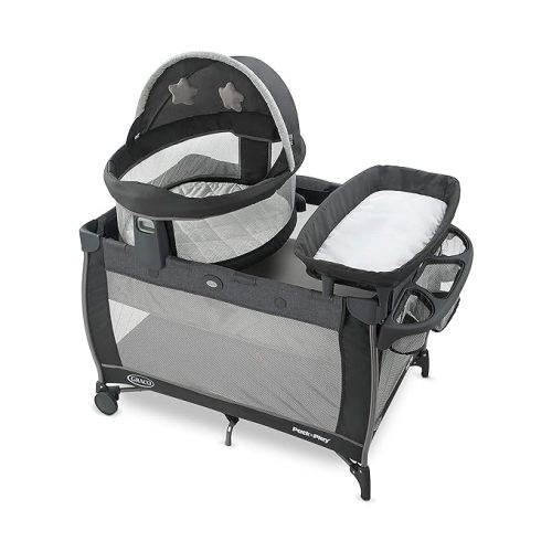 Graco Pack ‘n-Play Travel Dome LX-Playard | Features Portable Bassinet, Redmond - w/ Raised Dome