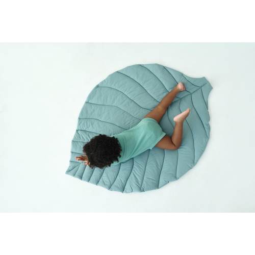 Organic Cotton Leaf Baby Play Mat: Tummy Time Floor Cushion
