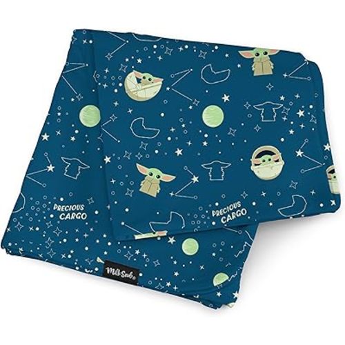Milk Snob Star Wars The Child Baby Boy and Girl Swaddle Blanket, Soft Receiving, Security Bed and Play Blanket, Toddler and Infant Baby Bedding Registry and Shower Gifts, Newborn Essentials, 35x35