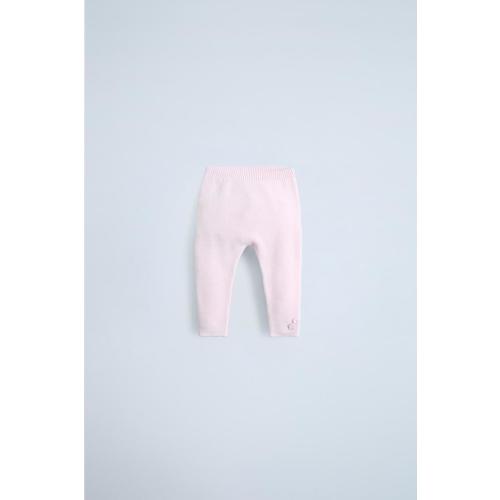 FLORAL KNIT PANTS - Pale pink | ZARA United States