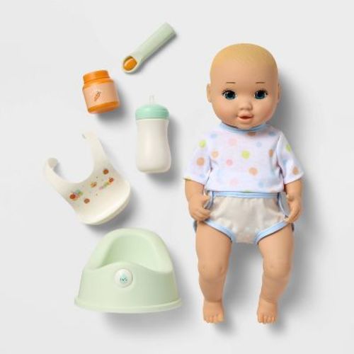 14" Drink And Wet Baby Doll - Blonde Hair + Blue Eyes - Gigglescape™