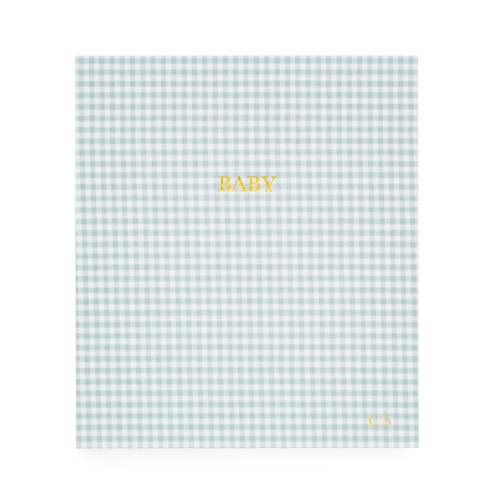Blue Gingham Sugar Paper x Maisonette Baby Book