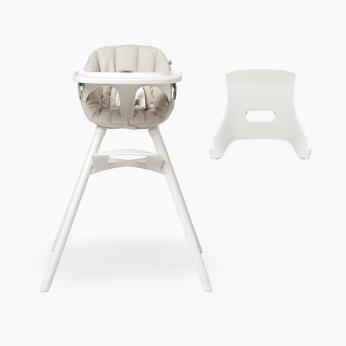Lalo Infant to Toddler High Chair Bundle - Mono Coconut, High Chair + Infant Insert