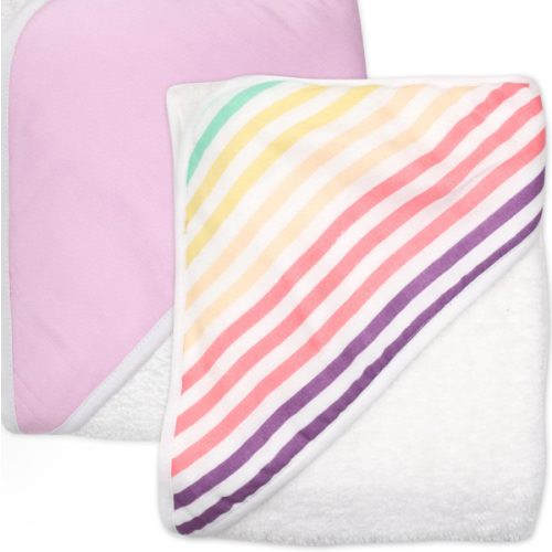 2-Pack Organic Cotton Hooded Towels, Rose Blossom | Honest Baby Clothing