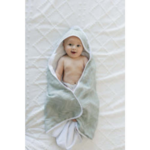 Desert Sage Muslin Hooded Towel