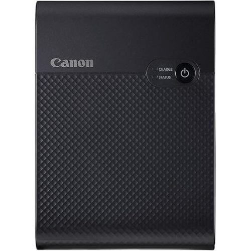 Canon SELPHY Square QX10 Portable Photo Printer, Wi-Fi Connectivity, USB Charging, Dye Sublimation Printing, 100 Year Print Life, Square Photo Paper, SELPHY Photo Layout App INTL Model (Black)