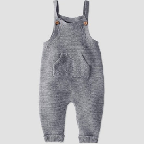 little Planet By Carter's Baby Organic Cotton Sweater Overalls - Gray 3M