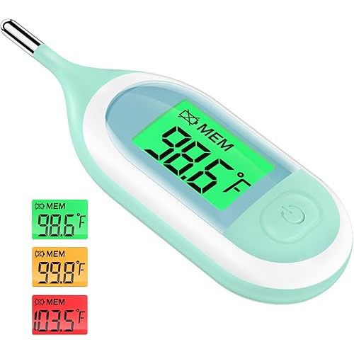 Baby Thermometer- Fast Accurate Infant Thermometer with Fever Alarm, LCD Display and Memory Function