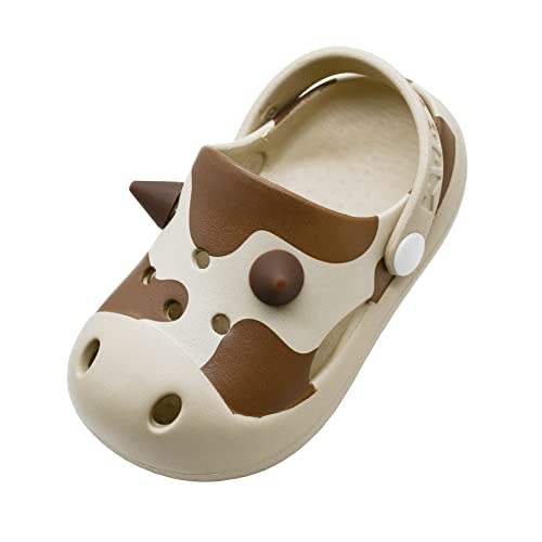 millmus Kid's Cow Clogs Sandals Summer Non-Slip Soft Girl's Boy's Slippers Toddler Shoes Children Cute Slides