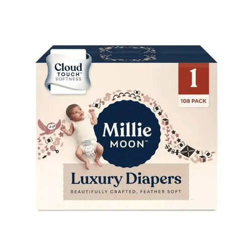 Millie Moon Luxury Diapers - (Size 1 and Count 108)