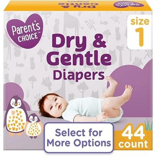 Parent's ~Choice Dry & Gentle Diapers ~ Size (1, 44, Count)